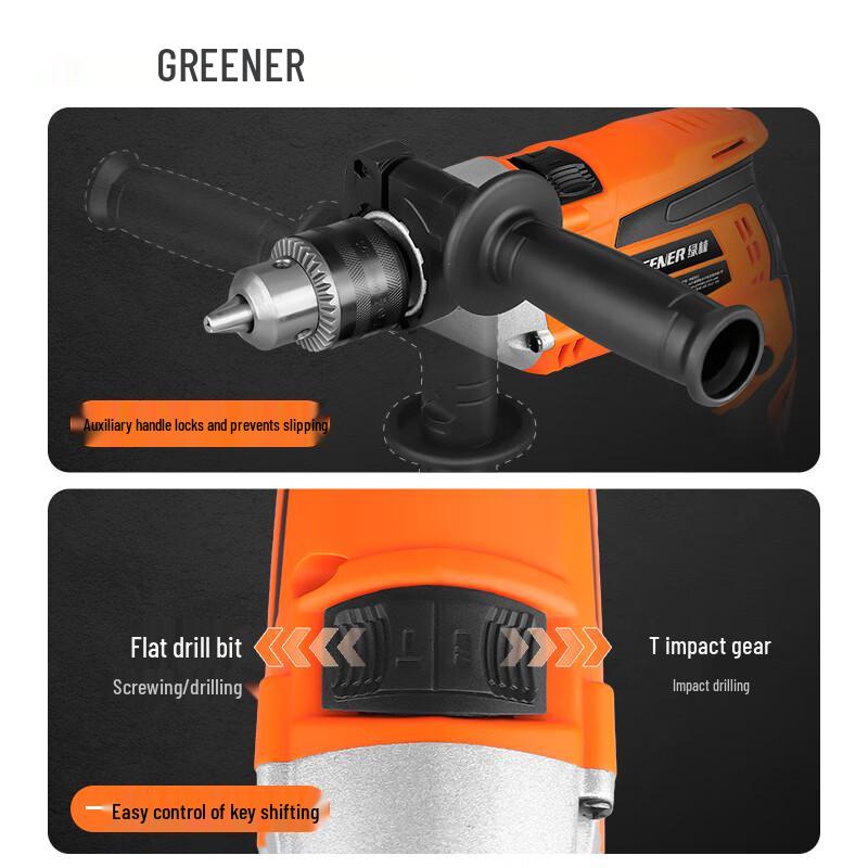 Grüner Wald Haushalts-Elektro-Schlagbohrer CN-Stecker (Adapter enthalten)