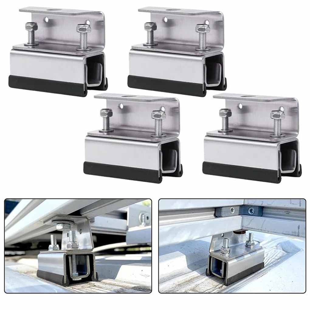 4/6PCS Van Roof Rack Mount Kit Stainless Steel RVs Photovoltaic Brackets Roof Racks Camping Steel Stability Box Brackets Box