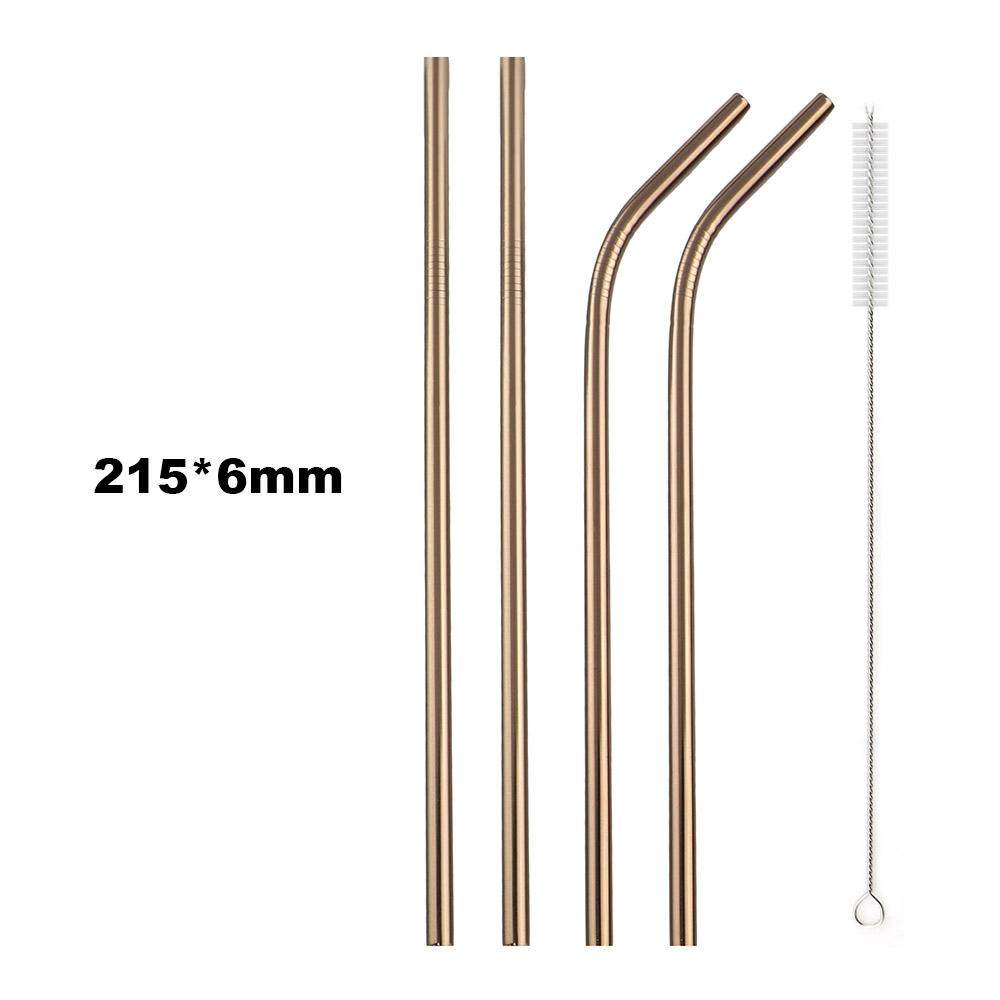 4Pcs Drinking Straw Reusable Straws Set High Quality Eco Friendly 304 Stainless Steel Metal Straw with Brush For 20/30oz Mug 5
