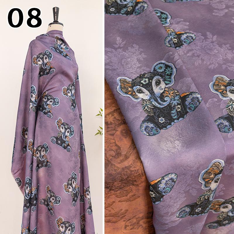 50*143cm Chinese Style Jacquard Rayon Fabric Luxury Xiangyun Yarn Drape Fabric For Diy Sewing Qipao Cheongsam Hanfu Dress Coat