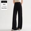 Plus Size Women's Extra Long High Waist Fleece Yoga Pants, Tall Fit, Loose Straight Leg, Casual Wide Leg, Winter Sportswear.
