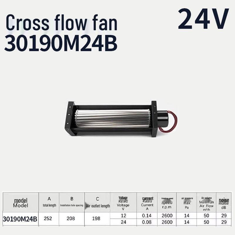 30 Querstromlüfter DC12V/24V Aufzugstrommel Variable Drehzahl Luftschleierlüfter mit reinem Kupfer