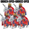 Medieval Military Europe King Soldier Figures Building Blocks Castle Lion Knight Sword Infantry Weapon Warrior Bricks Toys Gifts