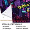 Name Custom Cyberpunk 2077 Wall Tapestry Aesthetic Wall Hanging Printed Fabric Blanket Decorative Tapestries for Bedroom Living Room Home Decor