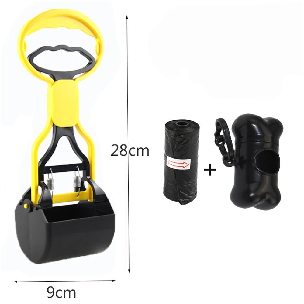 Pooper Scooper for Dog Jaw Clamp Heavy Duty Long Handle Poop Scooper for Dog Puppy Cat Waste Picker Pet Cleaning Shovel Tools