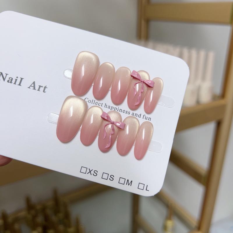 

Таро Грязно-фиолетовый Градиент 3D Бант Стеклянная Бусина Кошачий Глаз Отбеливание Ручная Работа Накладные Ногти