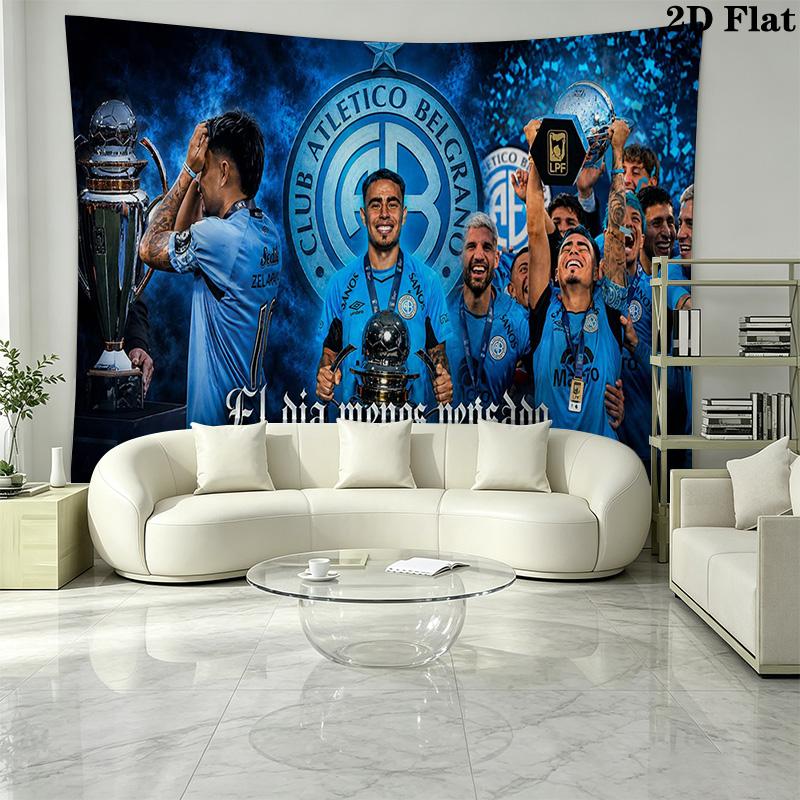 CLUB ATLETICO BELGRANO Wall Tapestry Aesthetic Wall Hanging Printed Fabric Blanket Decorative Tapestries for Bedroom Living Room Home Decor