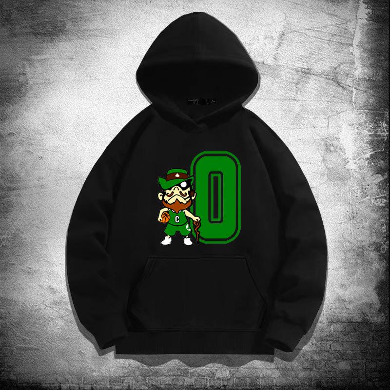 Celtic Tatum No. 0 hooded sweater men s and women s youth trendy brand loose shoulder hoodie jacket 155XXS