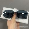 New fashion frameless high definition driving sunglasses male and female drivers driving fishing sunglasses tide UV protection glasses