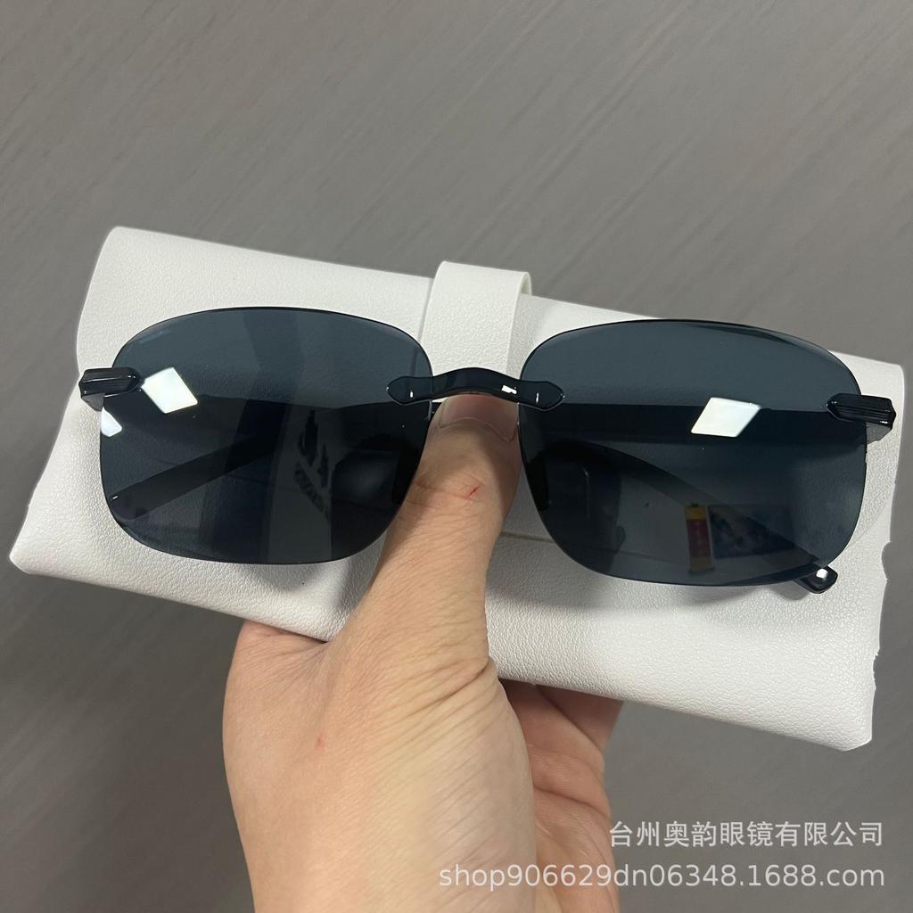 New fashion frameless high definition driving sunglasses male and female drivers driving fishing sunglasses tide UV protection glasses