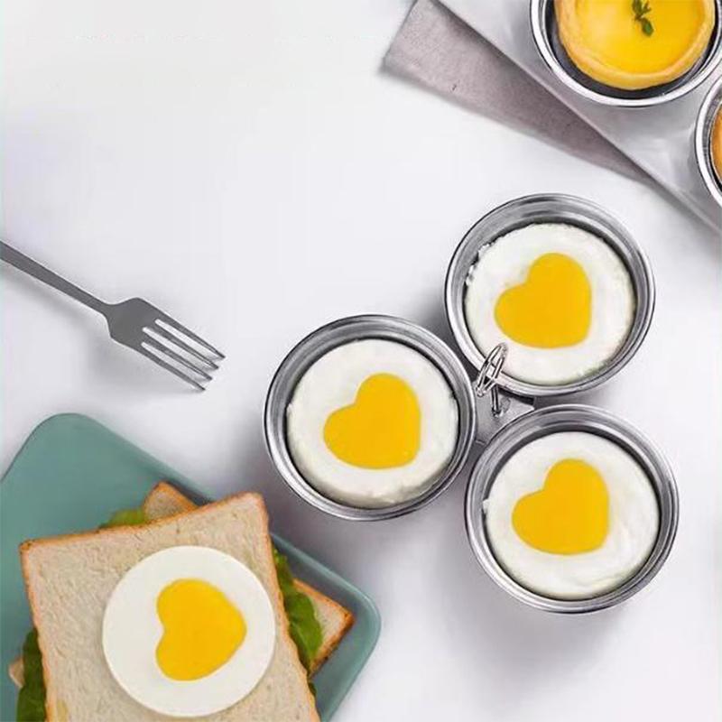 Stainless Steel Egg Poacher Poaching Pan Mould Egg Steamer Steamed Egges Mold Hoousehold Kitchen Cooking Tool Gadget CDN