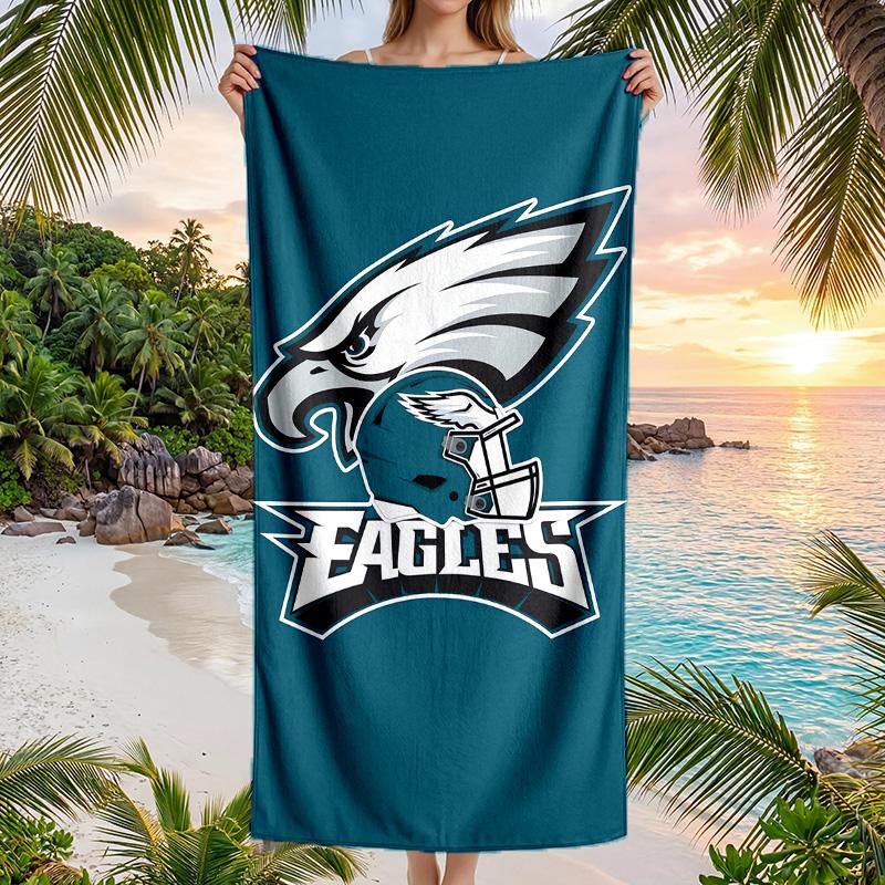 Philadelphia Eagles Fashion Beach Towel Portable Soft Quick Dry Towel For Swimming Camping Holiday Use