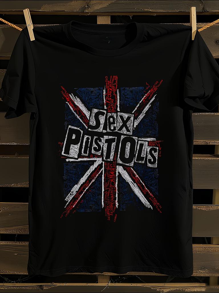 Sex Pistols Official Union Jack Words Tshirt