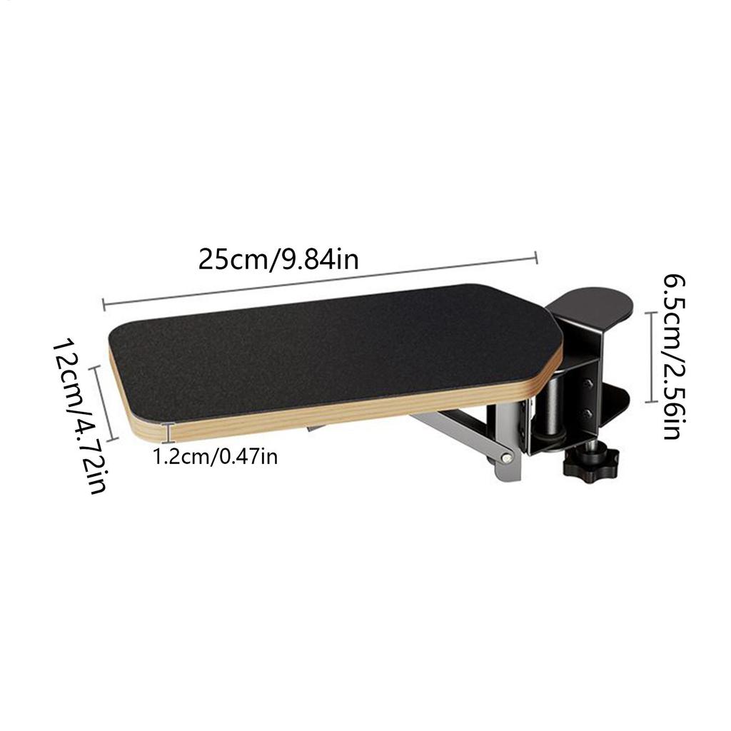 Computer Arm Rest for Desk Wooden Table Extender 90 Degree Rotatable Foldable Padded Arm Rest for Typing Gameplay Computer