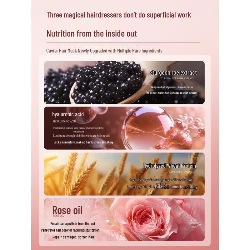 Three Hair Wizards Caviar Luxury Repair Hair Mask 500ml