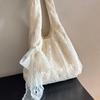 2026 New Gentle Wind Shoulder Bag Lace Lace Vest Bag Women's Large Capacity Commuter Bag Handheld Shopping Cloth Bag