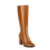Zipper Knee High Boots Women Elegant Casual Heels Women's High Boot Green White Black Long Shoes Lady Big Size 45 Waterproof