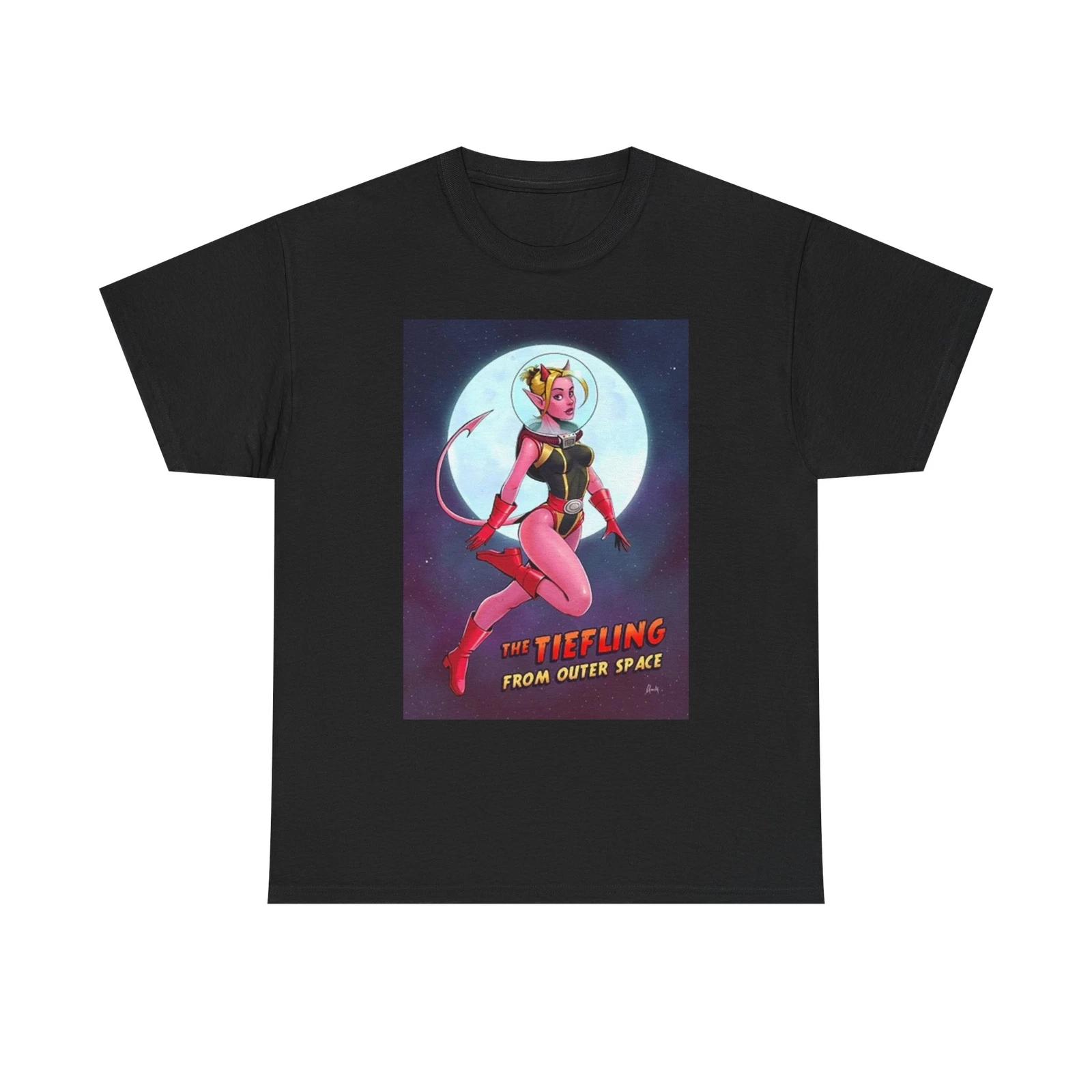 Men s and Women s T-shirts The Tiefling From Outer Space XXL