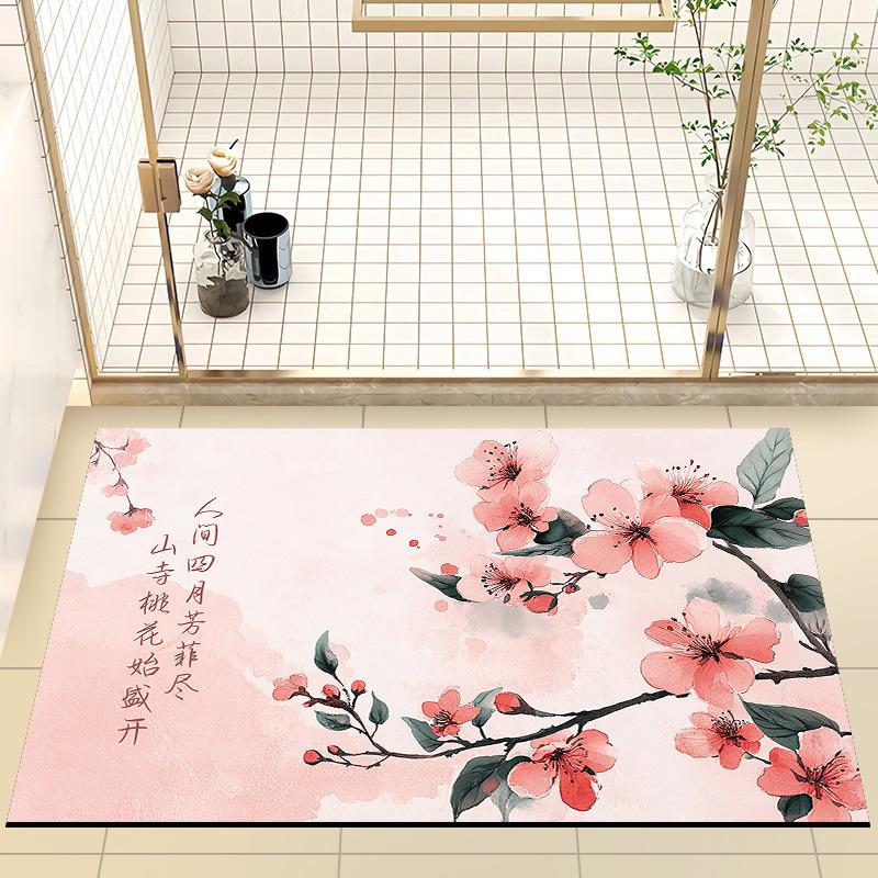 New Chinese Style Entry Door Mats, National Style Household Foot Mats, Entrance Door Mats, Non-slip Wear-resistant Entrance Mats, Entry Carpets