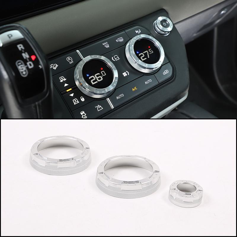 cheya Car central control air conditioner volume knob decorative cover For Land Rover Defender 110 2020+ Aluminum accessories