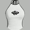 European and American Summer Simple Y2K Sexy Hanging Neck Strap Small Tank Top