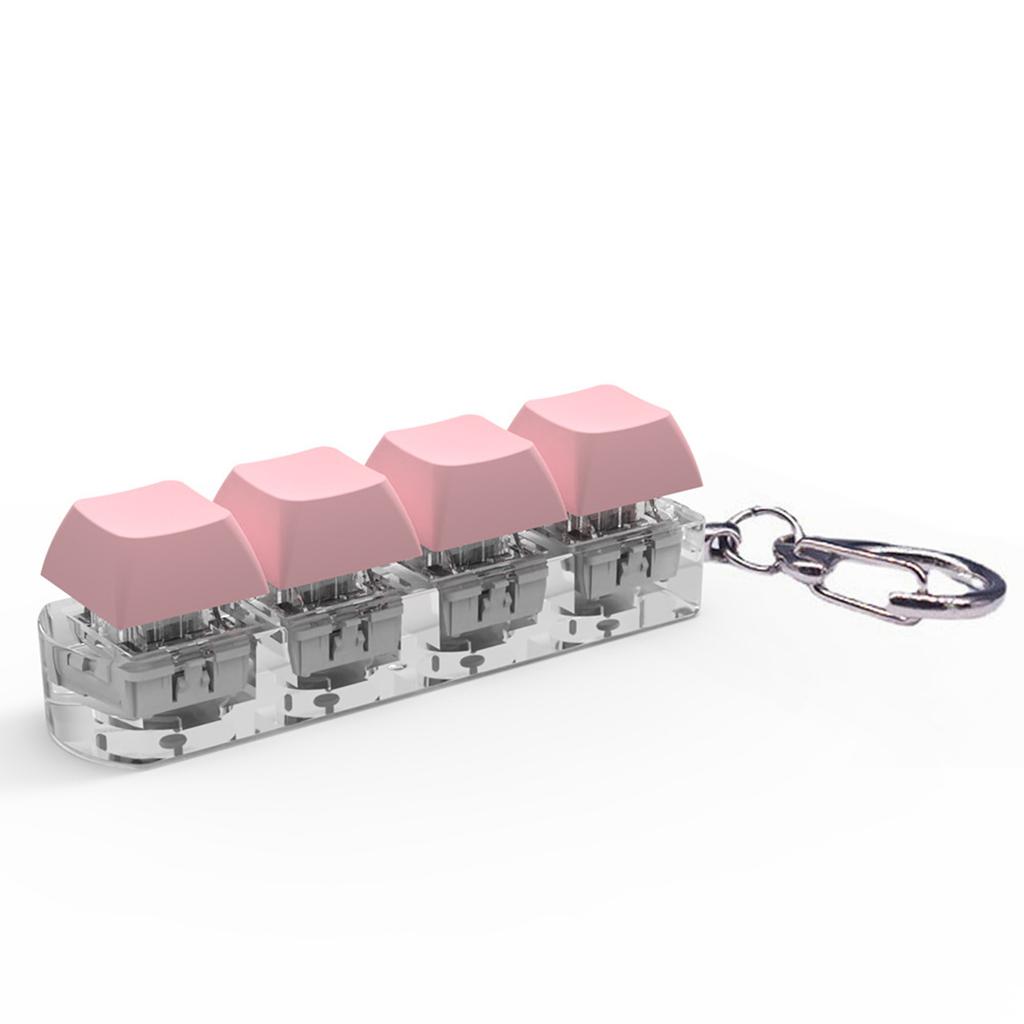 Clavier Touche 4 Touches Clavier Décompression Porte-clés Clavier Cube pour Cadeaux Adultes Pour Soulager Passer le Temps