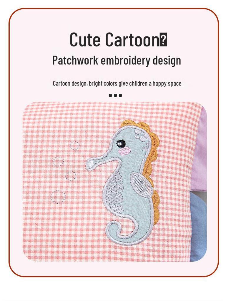 Pure Cotton Cartoon Pillowcase for Kids - Cute, Zippered Cover for Boys & Girls