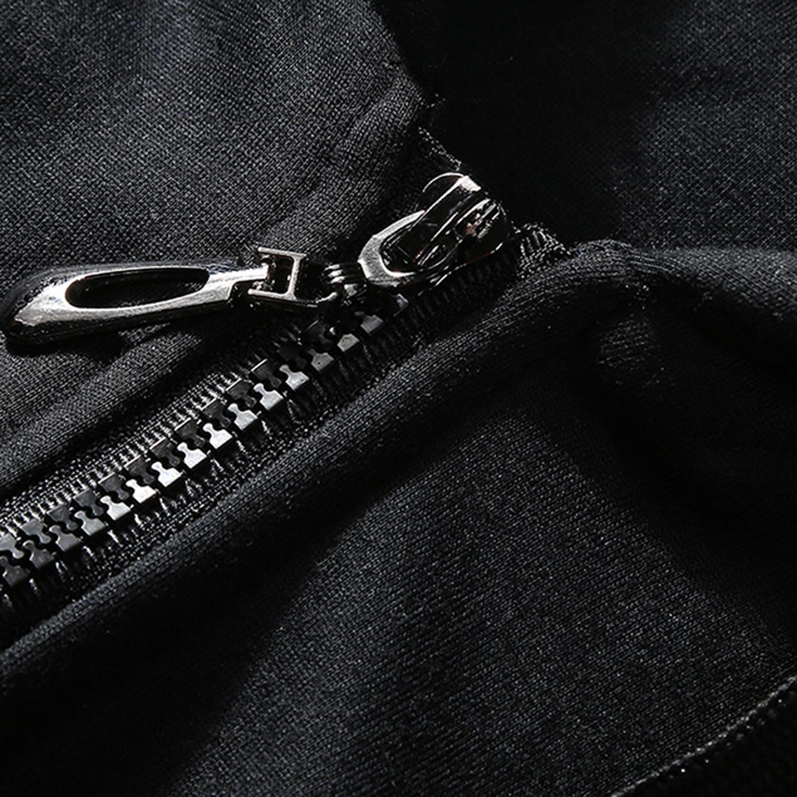 Мужской пуловер на молнии с длинными рукавами и капюшоном — фото 7