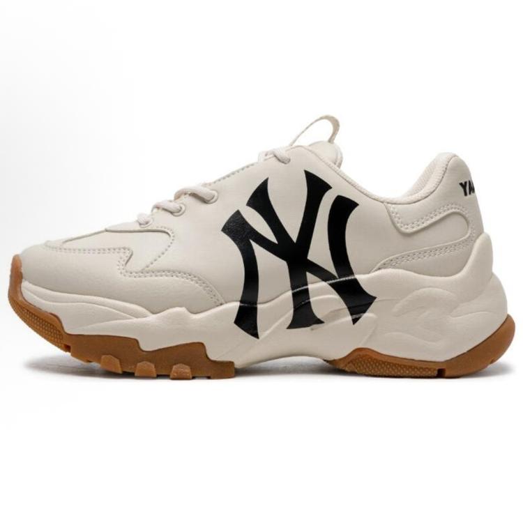 MLB Big Ball Chunky Slip Resistant Abrasion Resistant Low top Chunky Sneakers Unisex Beige 3ASHC104N-50BGL(Team181-)