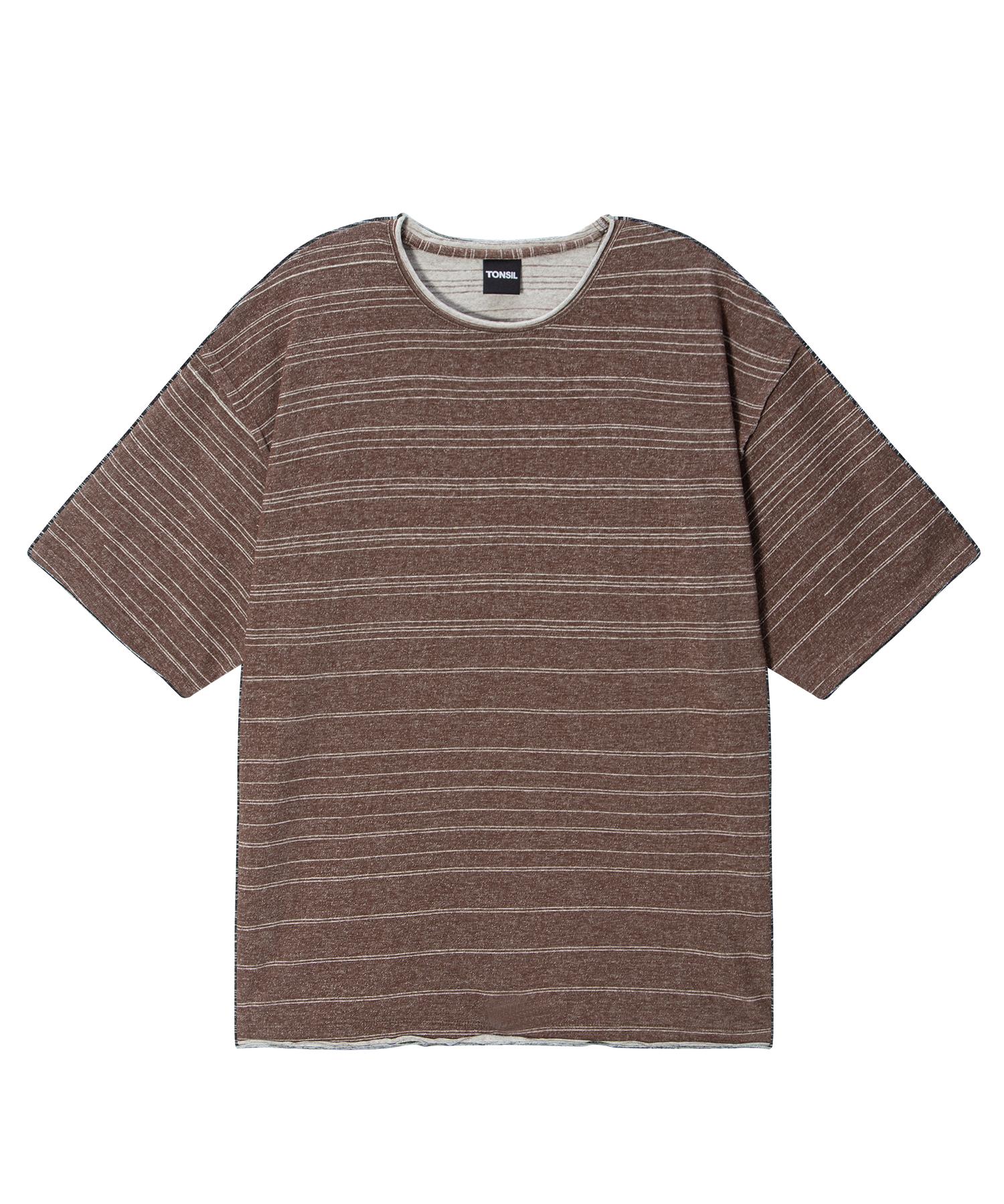 Tonsle Vintage Striped Short Sleeve T-Shirt Brown Brown/Free