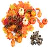 166pcs/set Simulated Pumpkin And Gourd Maple Leaf Fake Pumpkin Simulated Vegetable Wreath Halloween Thanksgiving Decoration