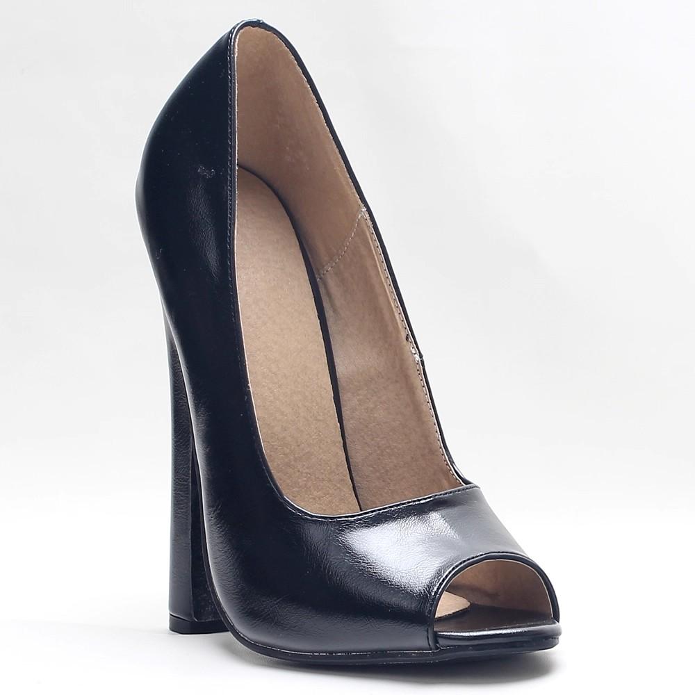 16cm Hohe Blockabsatz Pumps Damen Peeptoe Schuhe Unisex Pole Dance Nachtclub Sexy Schuhe