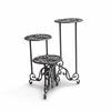 Three Tier Plant Stand Ornate Cast-Iron Flower Decorative
