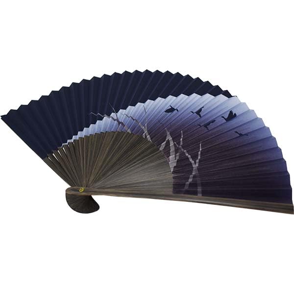paper folding fan dyed bone wild goose Yamani [KYOTO YAMANI] Men's 21.5cm