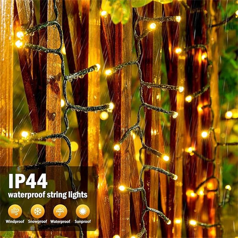 LED Solar String Lights 7/12/22M 8 Lighting Modes Waterproof Fairy Lights for Outdoor Garden Christmas Party Decorations