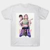 Herren Schwarzes Print-T-Shirt Buffy – The Vampire Slayer – Vom Original-Kinoplakat 1992 No-Cut Transferpapier-Druck Baumwoll-T-Shirt