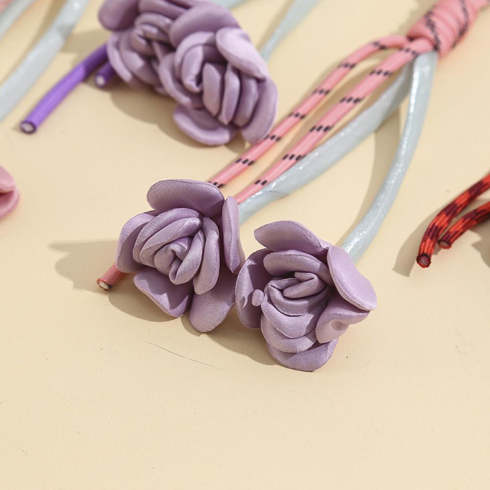 New Trend Rose Flower Design Fashion Bag Charm Woven Rope Car Hanging Piece Chic Accessories Gift A430 Bag Charm