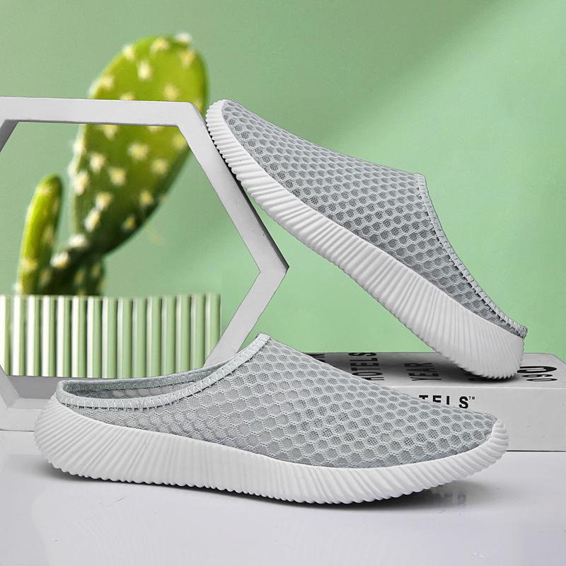 Summer Casual Women Shoes Slippers Fashion Breathable Walking Mesh Flat Slippers Sneakers Gym Shoe Outdoor Female Footwear