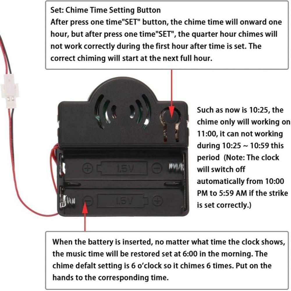 DIY Quartz Clock Parts with 3 Pairs of Hands Clock Kit Clock Movement Clock Accessories