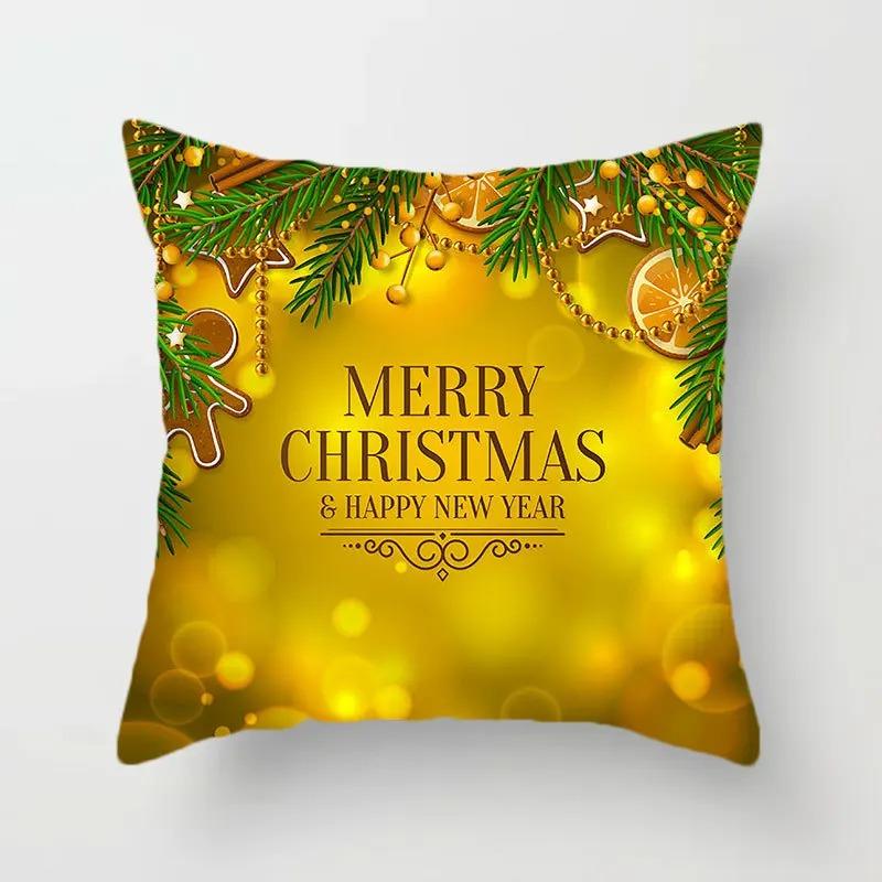 Christmas Themed Pillowcases Car Accessories Office Santa Claus Living Room Sofa Home Pillowcases