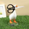 Duck Key Holder Resin Figurine Cute Decorative Hanger Sculpture for Office Table Bedroom Living