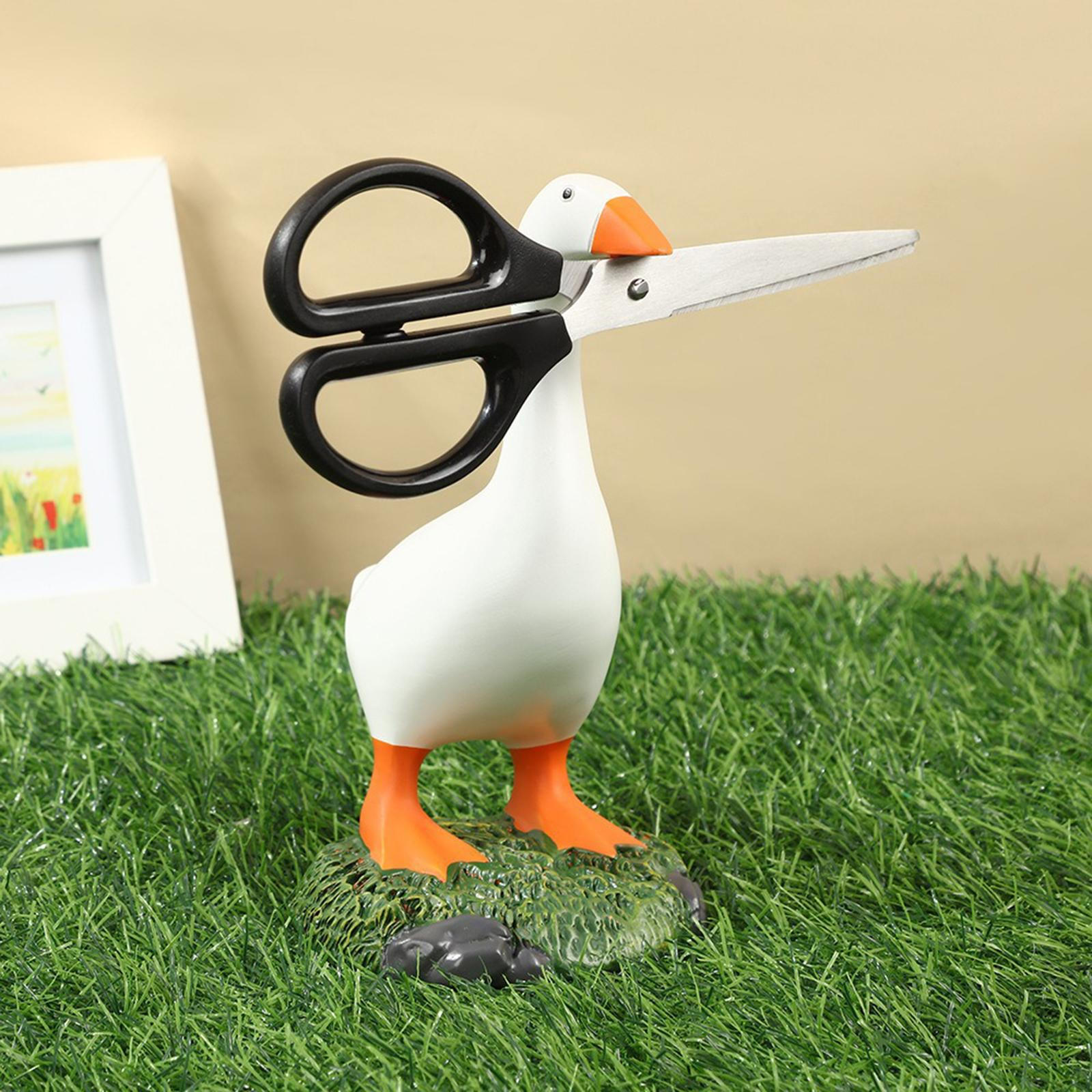 

Duck Key Holder Resin Figurine Cute Decorative Hanger Sculpture for Office Table Bedroom Living