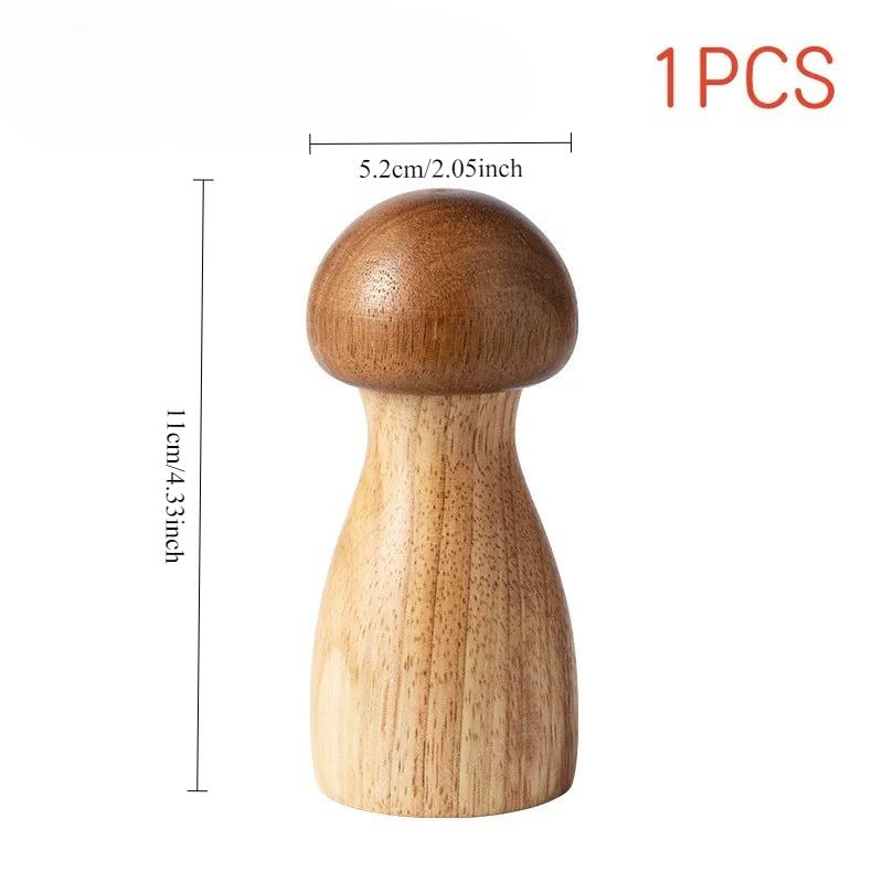 

Креативная деревянная мельница для перца с грибами, морская соль, черный перец, бутылка для помола, набор для кухонной мельницы для специй, деревянная солонка