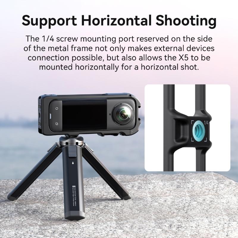 Fast Detachable Camera Cage Housing Shockproof For X5 Cameras Frames Enhances Heat Dissipation Mounting Systems