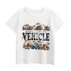 27Kids Children's Clothing Summer Kidsren's Car Short-Sleeved T-Shirt Boys' Round Neck Tops Baby Boys' Pure Cotton Clothes Summer Clothes