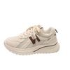 Forrest Gump shoes women's new autumn light sports dad shoes leather surface soft sole not tired feet white shoes super fire