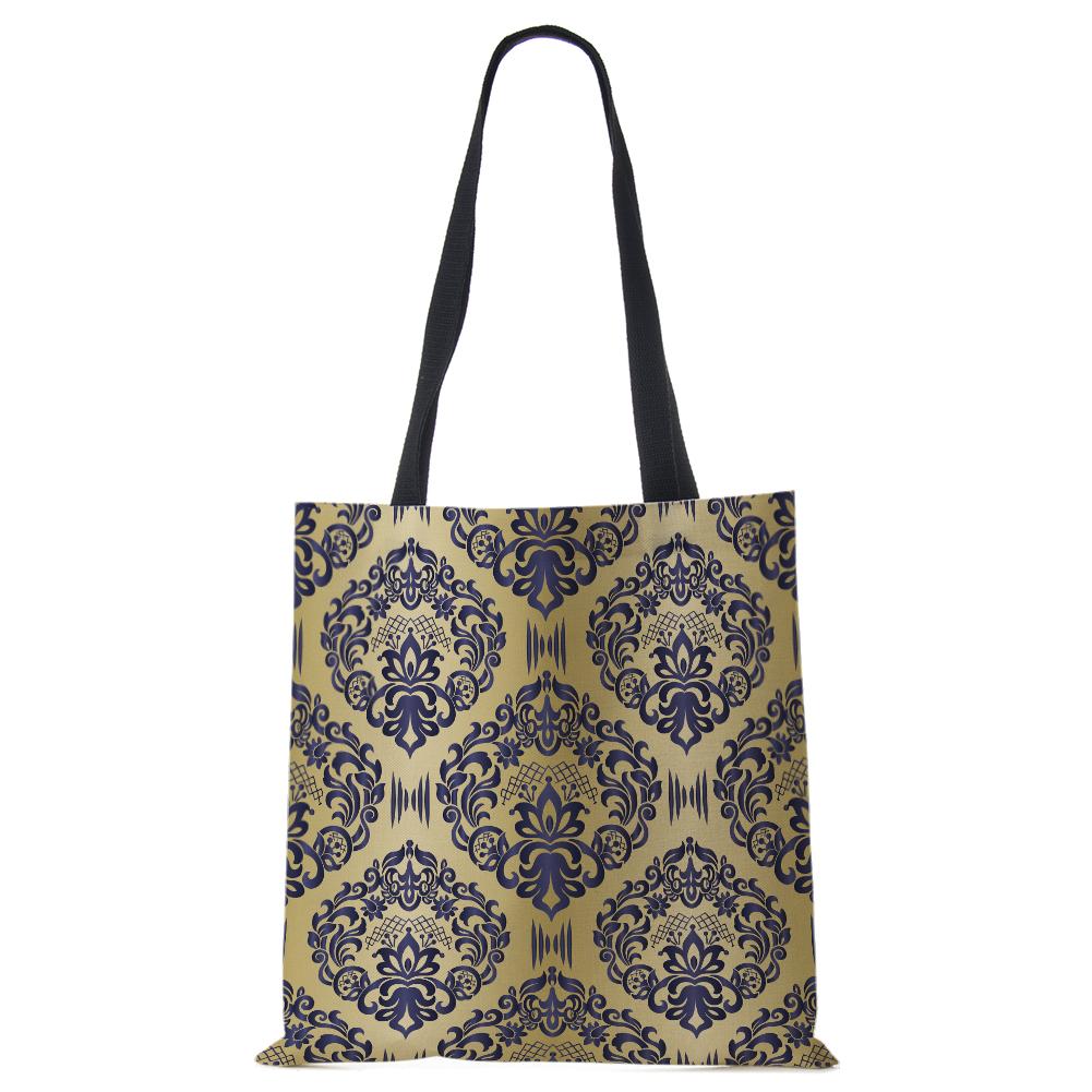 

Женская сумка через плечо с винтажным принтом, многоразовая сумка-тоут для покупок с буквенным принтом, простая парусиновая сумка большой емкости в стиле Харадзюку, складная сумка для хранения