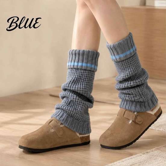 Autumn And Winter Calf for Leg Warmers Women's Knitted Fashion Socks Thickened Ribbed Boots Elastic