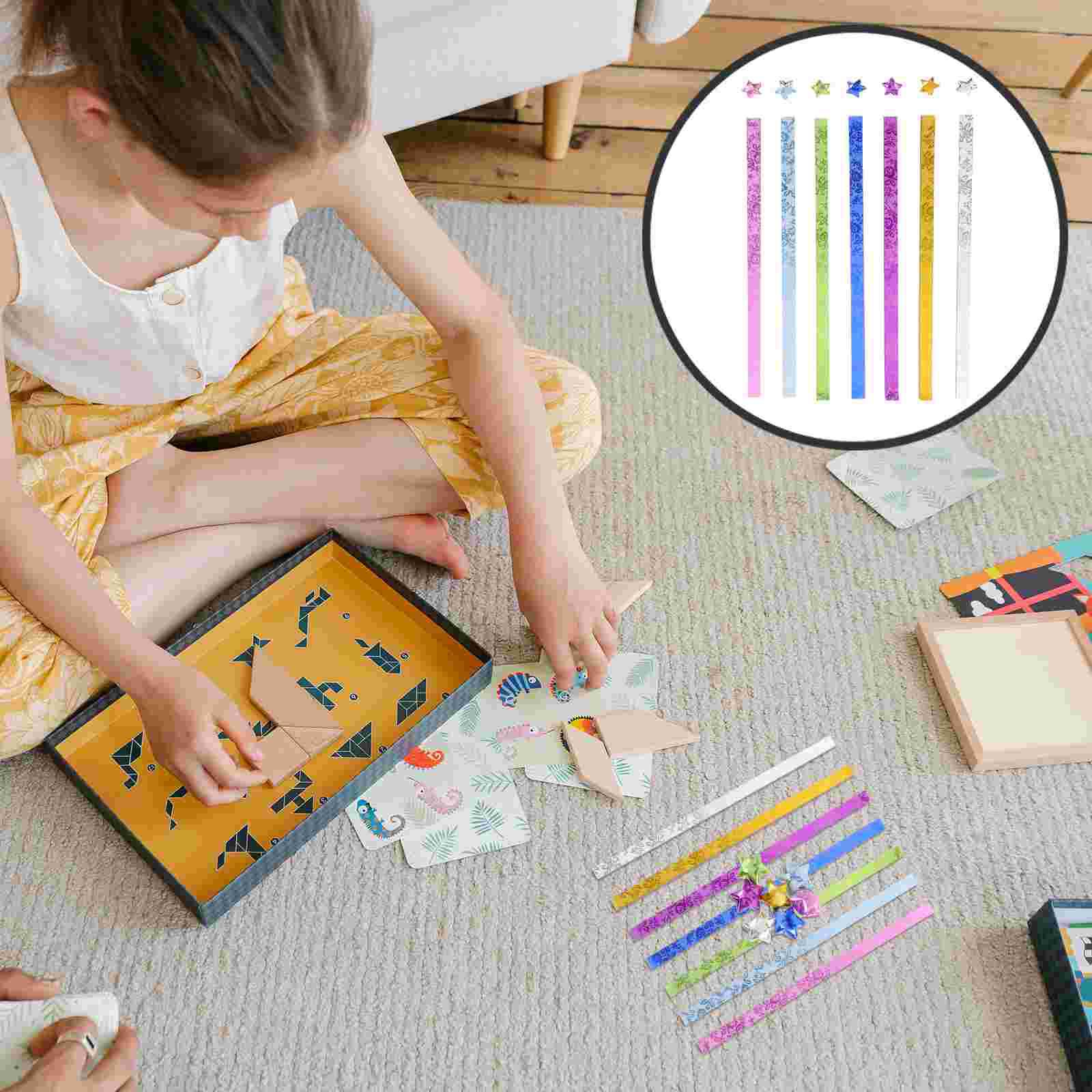 

140 Pcs Star Paper Lucky Star Paper Strips Decorative Paper Crafts Scrapbooking Stamping Craft Supplies Sewing