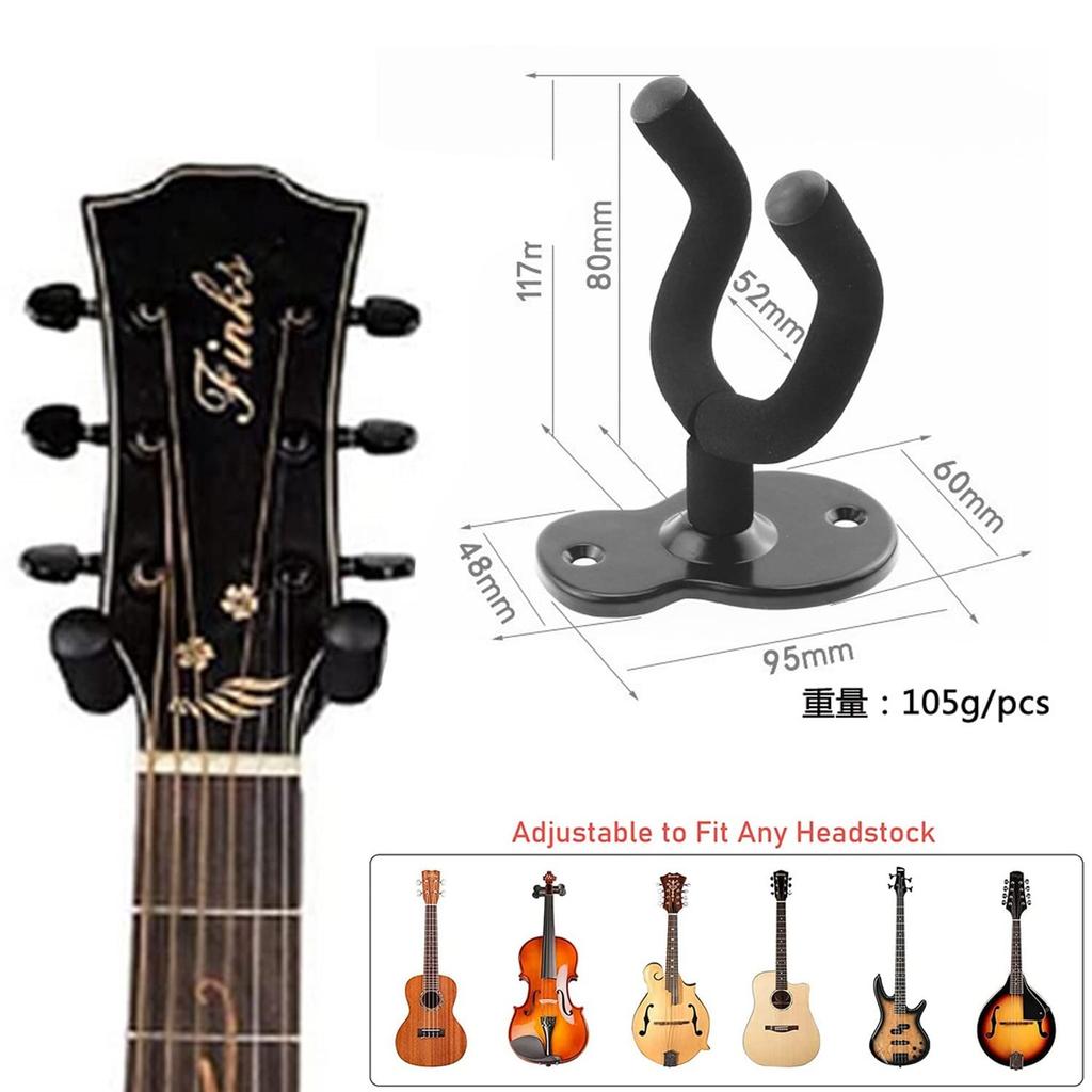 Gitarrenständer Gitarre Wandmontage Gitarrenhalter Gitarrenständer für Wandmontage Aufhänger Gitarrenständer Wandmontage Gitarrenständer für Bass Schrauben Inkl.